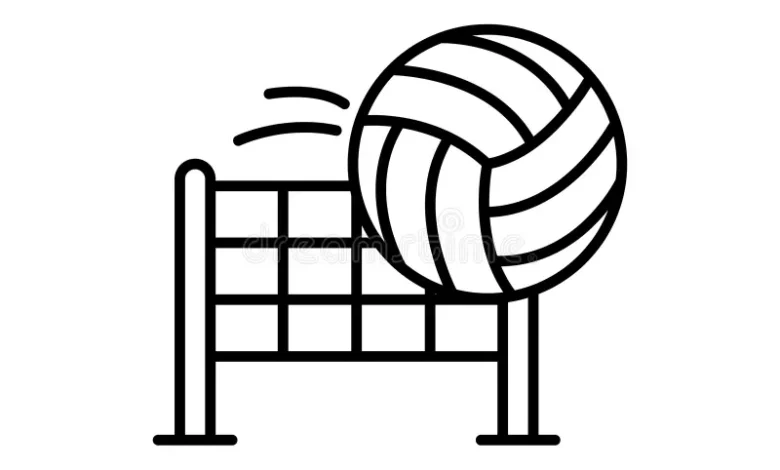 volleyball drawing